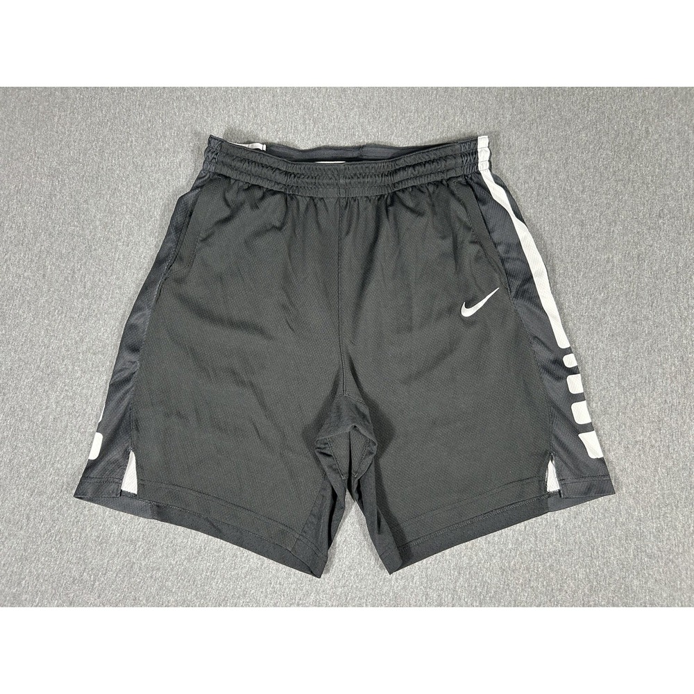 Nike Dri-FIT Elite Basketball Shorts Black White Stripe Youth Boys XL
